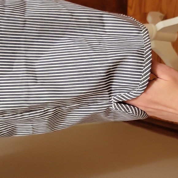 Lane Bryant "The Allie" Blue and White Striped Smart Stretch Crop Pant - size 28 - Picture 7 of 15